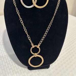 CAbi Gold Geometric Necklace Modern Minimalist Design